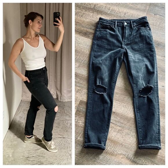 American Eagle Dad Jean Next Level Flex Black Distressed - Picture 4 of 13